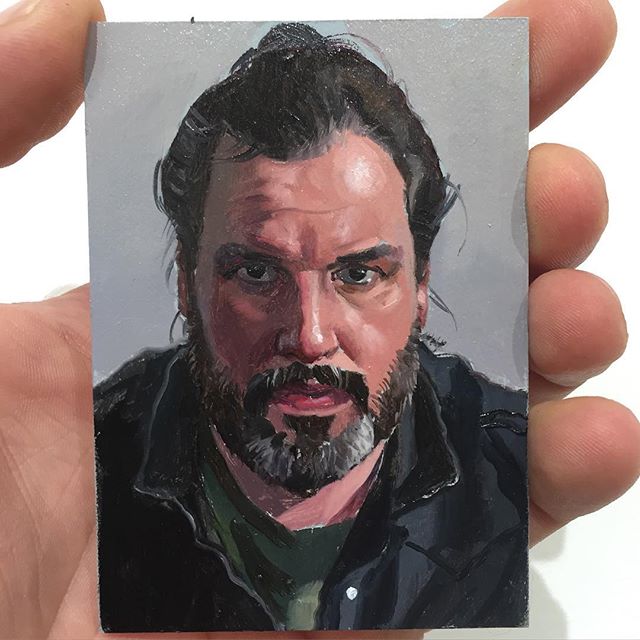 Jean-Pierre Roy  lf Portrait,&nbsp; 2016 Oil on illustration board 3.5 x 2.5"