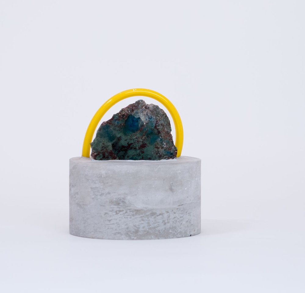 ESTHER RUIZ - UntitledCement, glass, green marble5 x 5 x 7